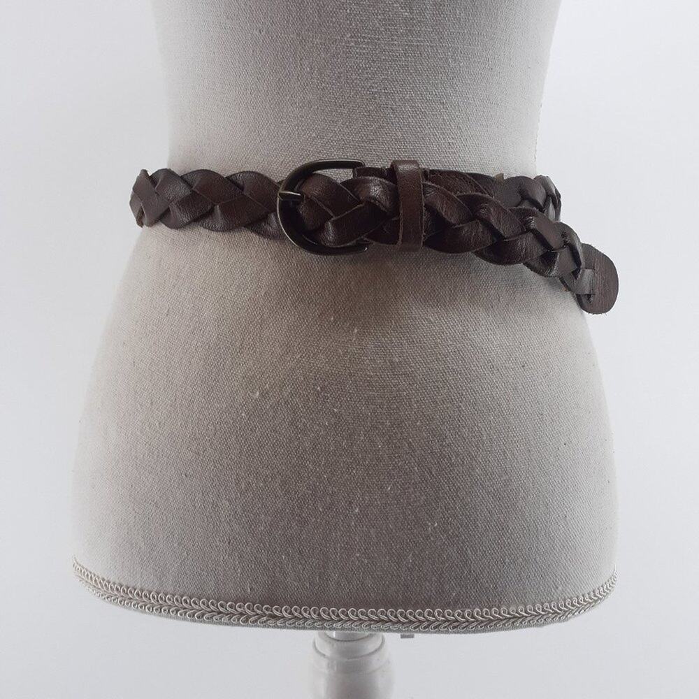 Abercrombie & Fitch Y2K Moose Logo Brown Y2K Leather Belt